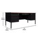 Flash Furniture 30 in D X Walnut, 70 in W X GC-M-BLK-180-WLN-GG - alternate 6